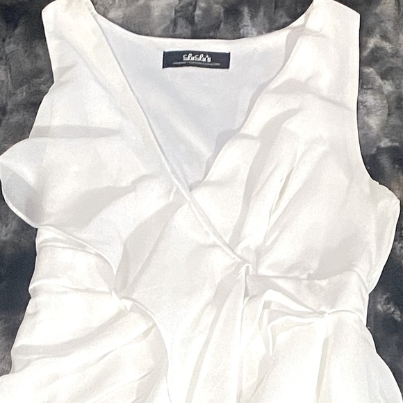 LuLus Elegant Gathering Ivory High-Low Dress New No Tags - Picture 11 of 11